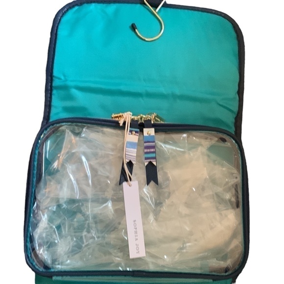 Sophia Joy Hanging Cosmetic Makeup Travel Bag Beauty Organizer Trifold - Picture 6 of 13